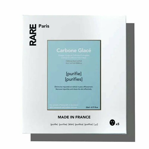 RARE PARIS Тканевая маска Carbone Glace (5 шт)