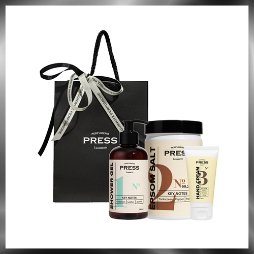 Набор косметики для ухода за кожей Press Gurwitz Perfumerie Гель для душа 1 Английская соль 2 Крем для рук 3 подарочный 3043₽