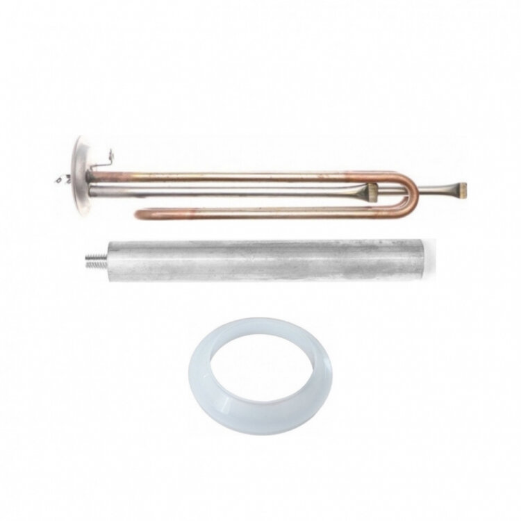 фото Комплект ТЭН RF 2000W, TW, медь, D64мм, М6, клеммы под винт, L290мм, 220V+ прокладка + анод, 10059K