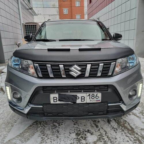 Дефлектор на капот кожаный для Suzuki Vitara 2018 -н. в. II Рестайлинг