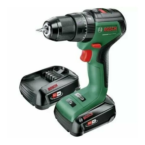 Дрель-шуруповерт Bosch UniversalImpact 18V-60, 2 x 2.0 Ah + L-Boxx (06039D7102)