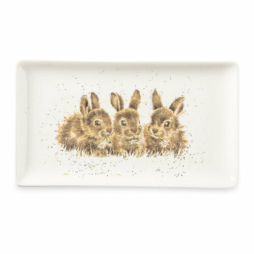 Блюдо сервировочное прямоугольное Royal Worcester Забавная фауна Крольчата 20х8 см 3780₽