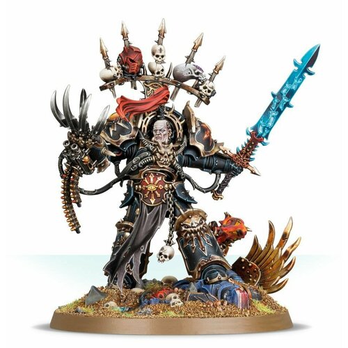 warhammer 40000 миниатюра орк коммандос Abaddon the Despoiler Tal The Crimson Lord. warhammer 40000. Абаддон Разоритель. Миниатюра для настольной игры вархаммер 40К. База в комплекте.