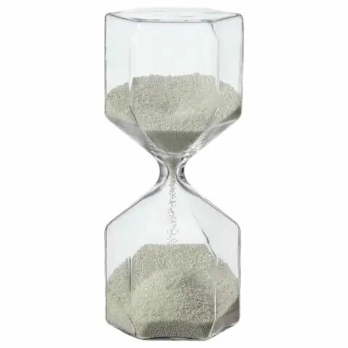 Декоративные песочные часы IKEA TILLSYN тиллсюн 16 см прозрачное стекло/белый