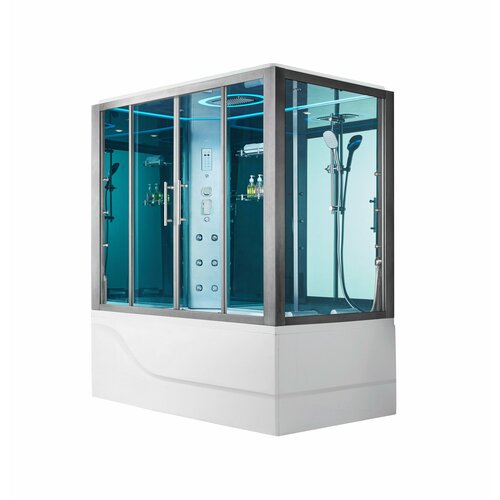 Душевая кабина SSWW BU616L (1700х1200х2200) С паром и гидромассажной ванной (69 см), 3 места