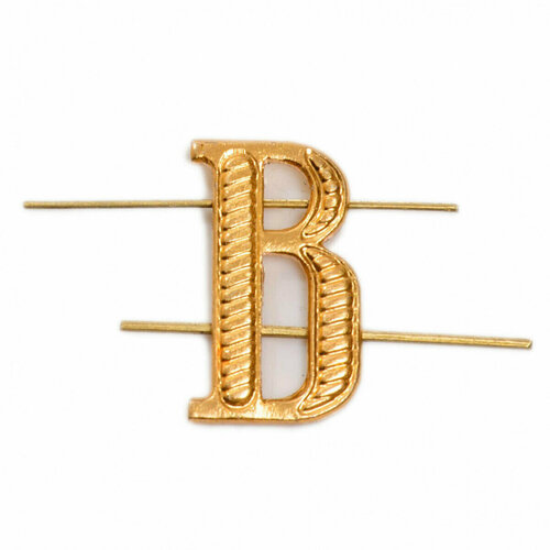 Комплект букв В металлических золотых 10 шт 730₽