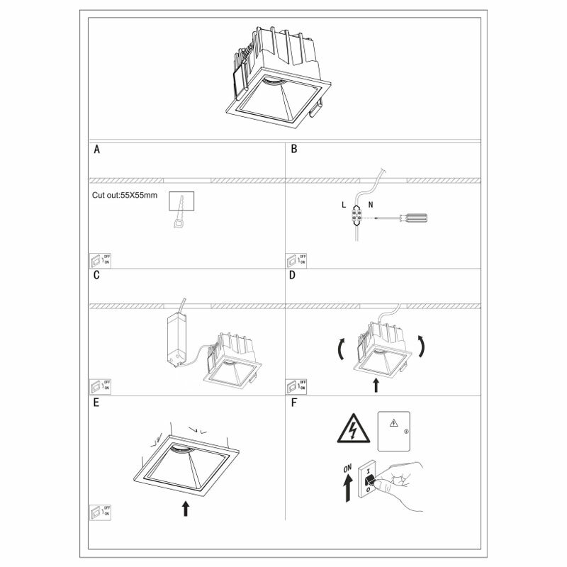 Встраиваемый светильник Maytoni ALFA LED DL043-01-10W3K-SQ-W - фото №14