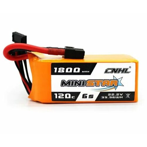 Аккумулятор CNHL Ministar 1800мАч 6S 120C LiPo (XT60) аккумулятор cnhl black series 1100mah 6s 100c lipo xt60