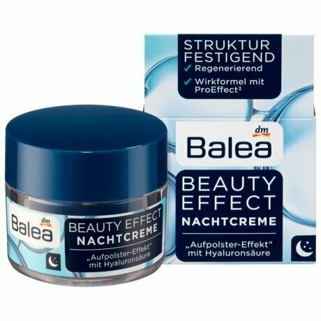 Balea Beauty Hyaluron Nachtcreme, Балеа Ночной крем для лица с гиалуроном, 50 мл