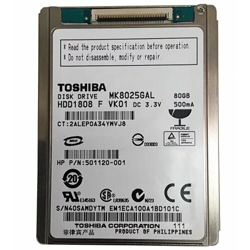 Жесткий диск Toshiba MK8025GAL 80Gb 4200 ide 1,8