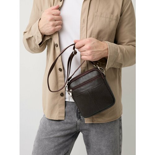 Сумка планшет Franchesco Mariscotti фактура зернистая матовая коричневый 7650₽