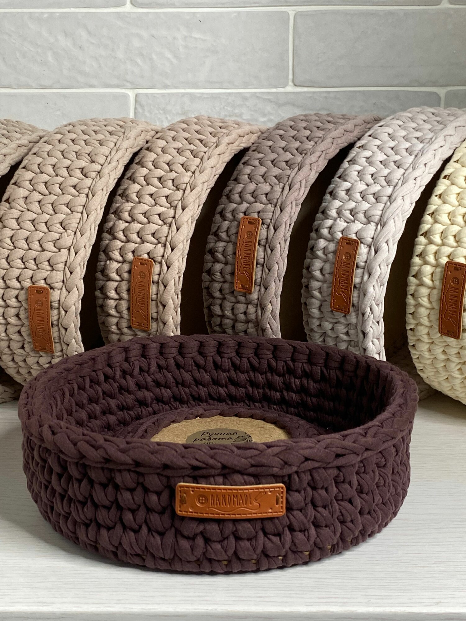 фото Корзина для хранения плетеная 1 шт