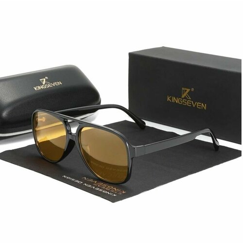 Солнцезащитные очки KINGSEVEN, желтый, черный