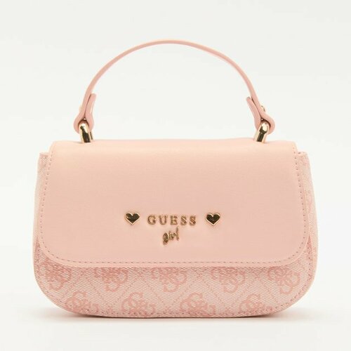 Сумка GUESS, розовый lozenge small leather women s tote bag quilted chain female crossbody bags trending flap handbags pure color simple shoulder bag