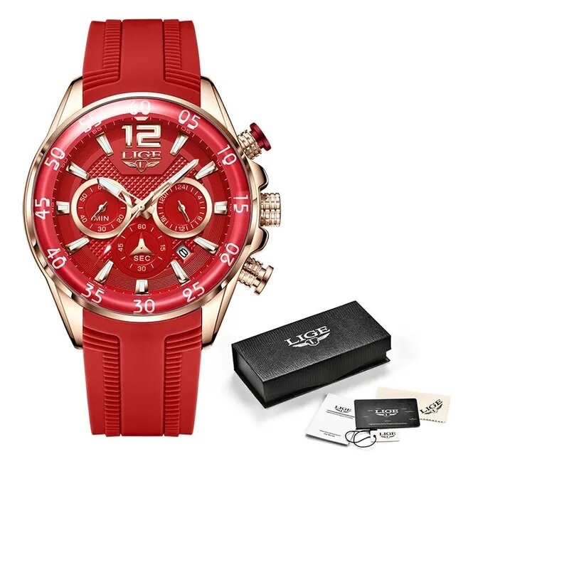 фото Наручные часы мужские LIGE Rainbow red