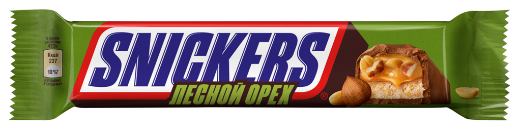 Батончик шоколадный SNICKERS Лесной орех, 81г