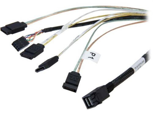 Cable SFF-8643 - 4*SATA (MiniSAS HD -to- 4*SATA) 0.5m (analog LSI00410 LSI00409 2279800-R)