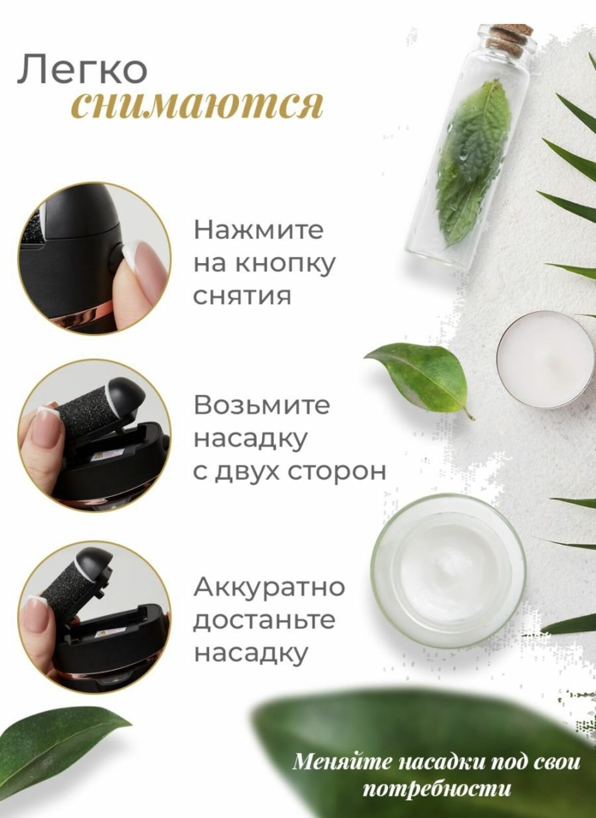 Изображение Сменные насадки для роликовой пилки