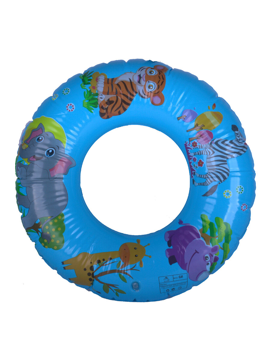 Надувной круг для плавания, детский( животныеголубой))
