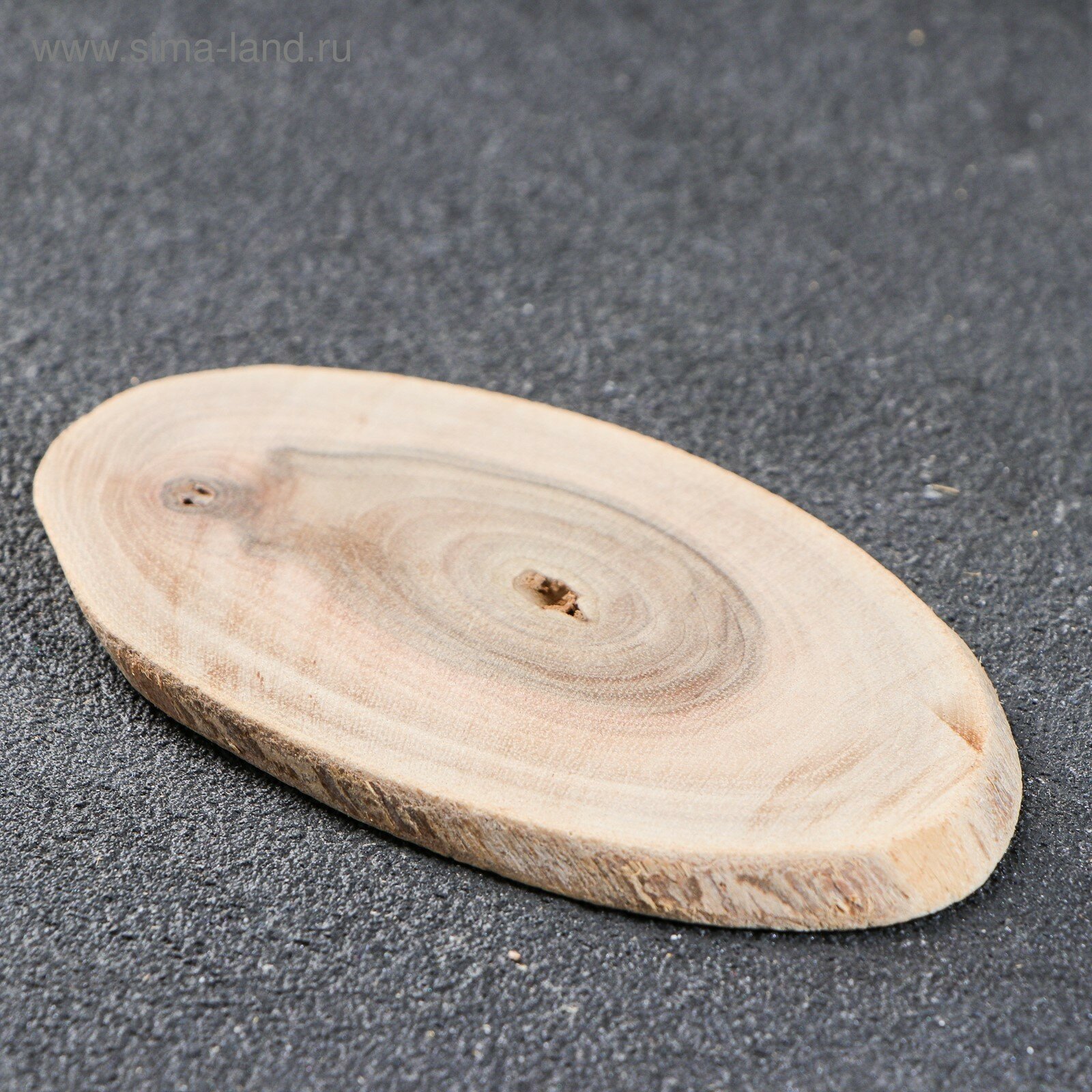 Спил дерева "Грецкого ореха", овальный, d=4-11см, h=5 мм (50шт.)