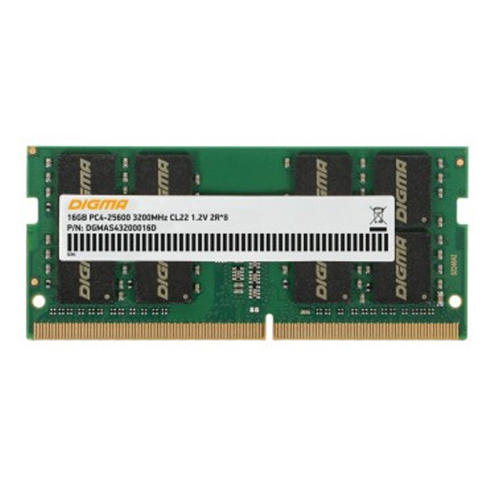 Digma Модуль памяти DDR4 SO-DIMM 16Gb PC25600 (3200MHz) Digma (DGMAS43200016D)