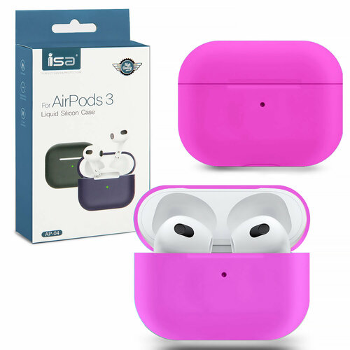 Чехол для наушников / Чехол для Airpods 3 Silicon Case ISA Purple