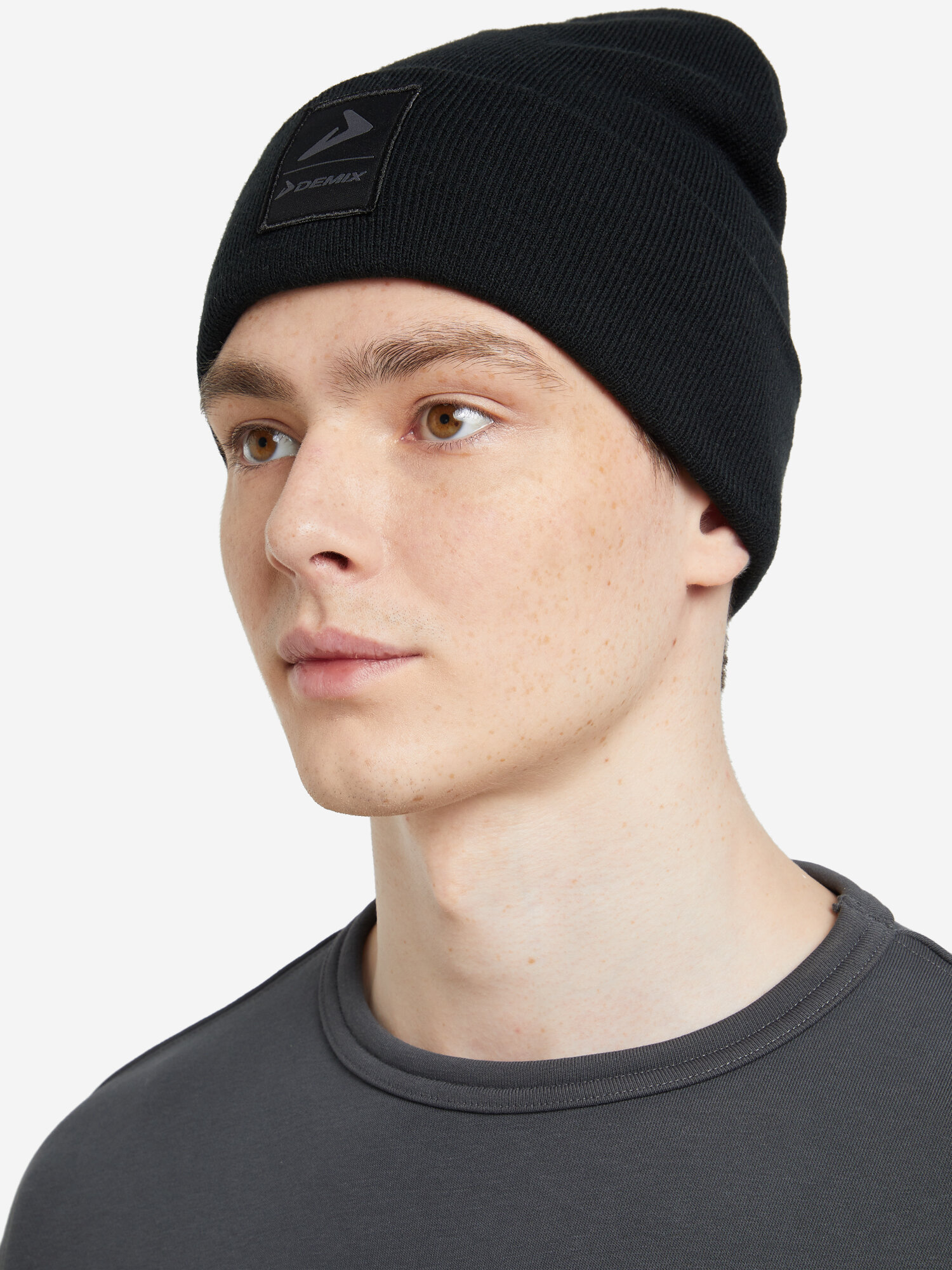 Шапка Demix Unisex regular basic beanie hat для мужчин и женщин, размер one size, черный — фото 1