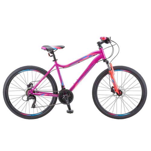 Велосипед женский Stels Miss-5000 D V020 рама 18 фиолетово-розовый LU096323 горный mtb велосипед stels miss 5000 md 26 v020 2022 рама 18 вишневый розовый