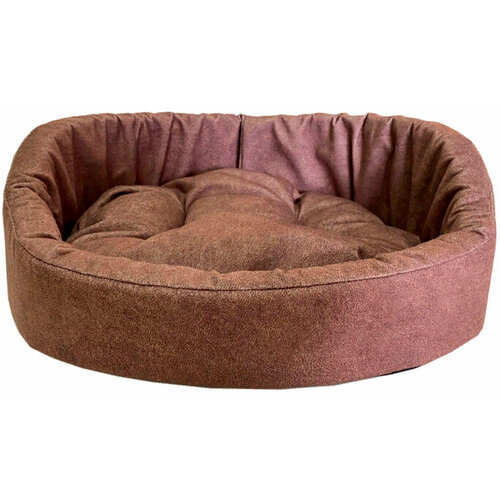 Лежак диванчик для собак и кошек Homepet Микровелюр Leather № 3 мокко 57 см х 45 см х 17 см (1 шт)