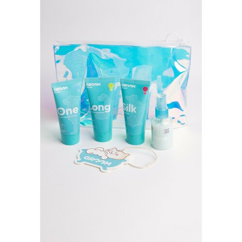 Косметичка с шампунем и кондиционером для длинной шерсти Groom One Long