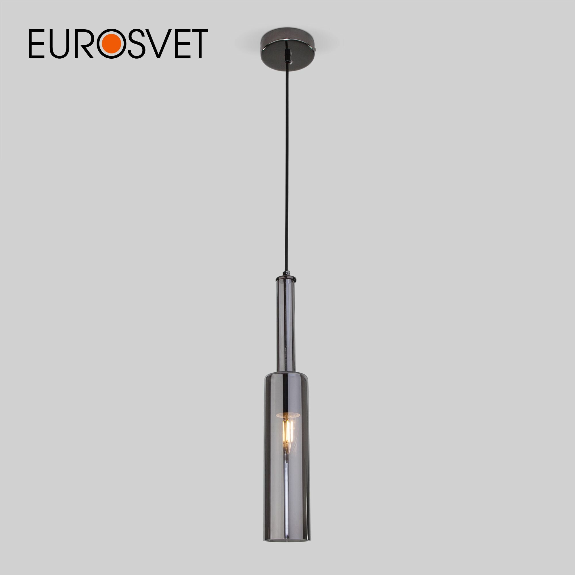 фото Подвесной светильник со стеклянным плафоном Eurosvet 50226/1 прозрачный