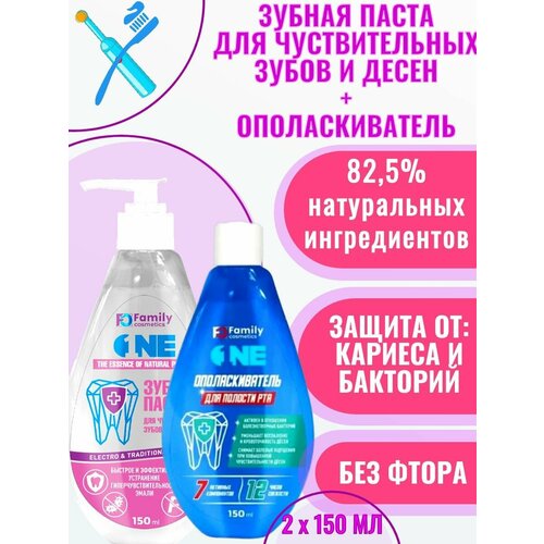 Зубная паста для чувствительных зубов и ополаскиватель