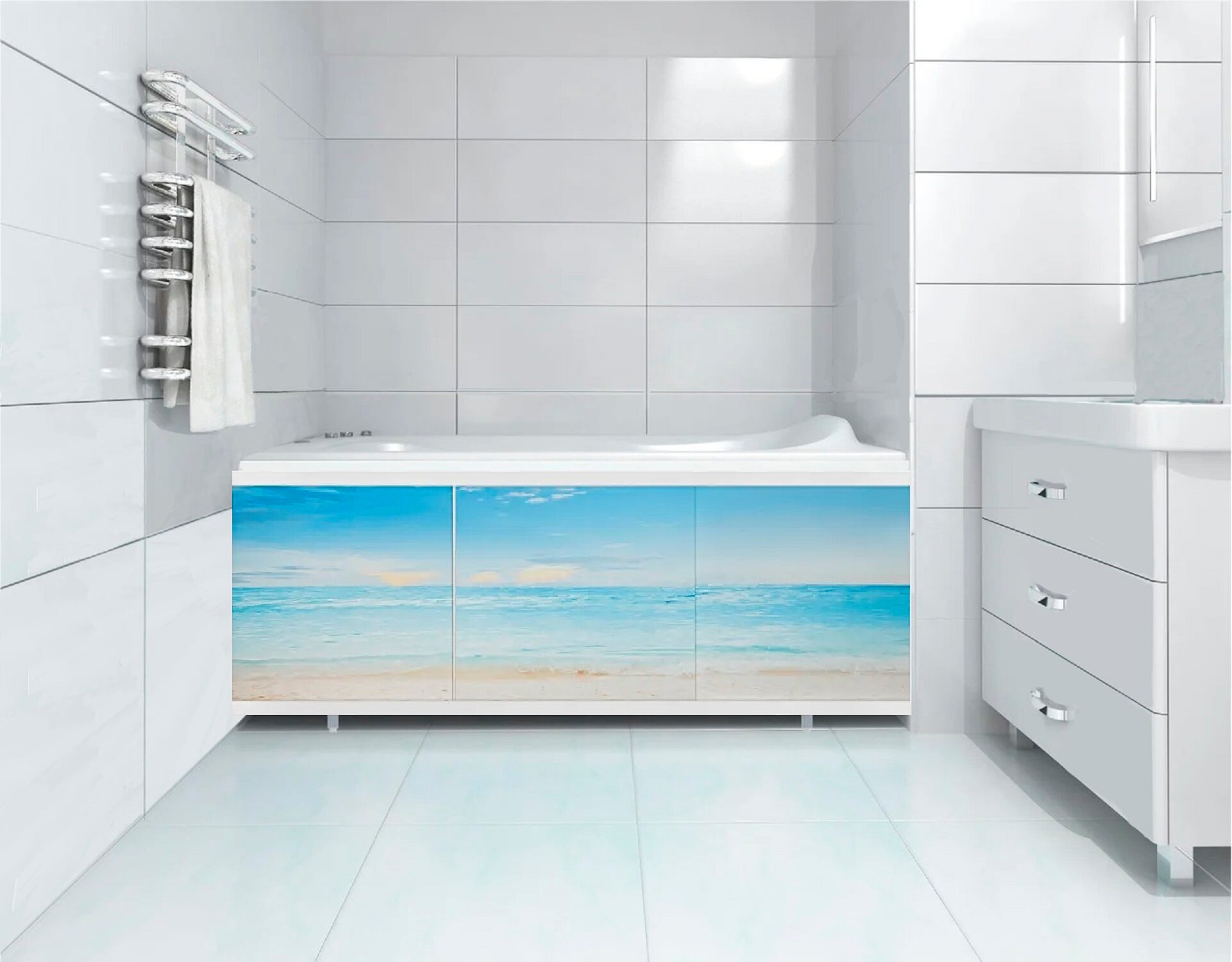 фото Экран под ванну "Морской Закат" 150 см DM PLAST