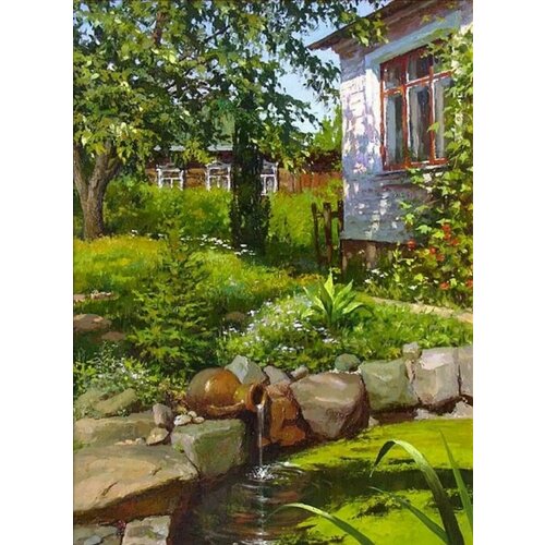 Алмазная мозаика без подрамника 40х50. Пора цветения