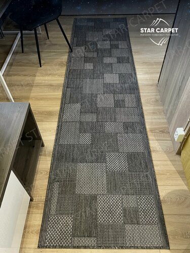 Изображение товара Ковровая дорожка циновка Star Decora 1,2 х 4 м, серая
