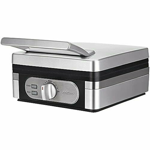 MPM MGO13 Профессиональная вафельница для 2 толстых бельгийских вафель антипригарные пластины контроль температуры корпус из нержавеющей стали 1400 Вт 1710200₽