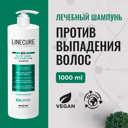 HIPERTIN Шампунь против выпадения волос лечебный, профессиональный, для женщин и мужчин, средство от облысения алопеции, активатор роста волос,1000 мл