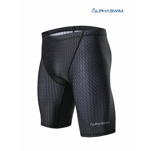 фото Плавки alpha swim джаммеры, размер xs/44, черный/серый