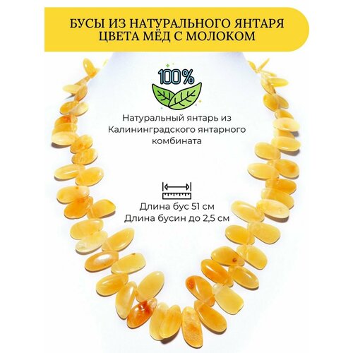 фото Бусы балтийский ювелир, длина 51 см