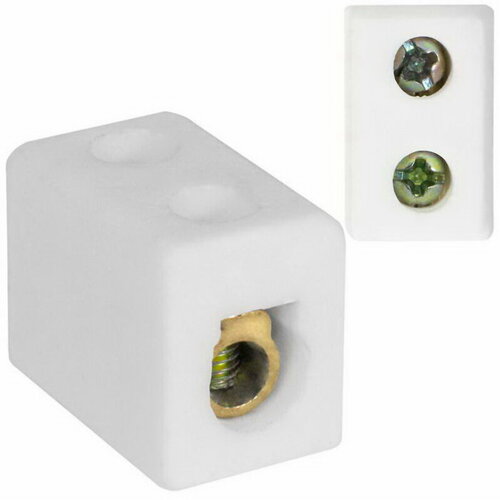 Клемма винтовая керамическая для проводов сечением 25 мм2 1x1 контакт 400 В 12 А -40450 C 239₽