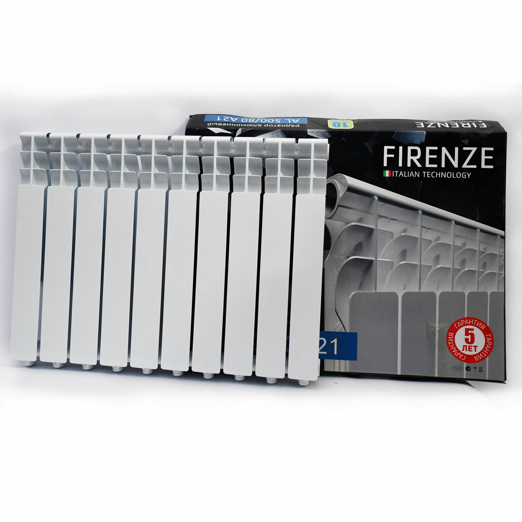 1100-1113/ Радиатор отопления настенный алюминиевый FIRENZE A21 10 секций