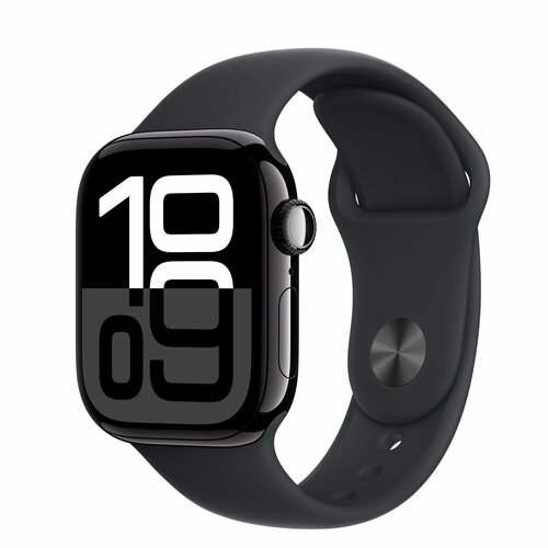 Умные часы Apple Watch S10 42mm Jet Black Sport Stone Gray SM 49619₽