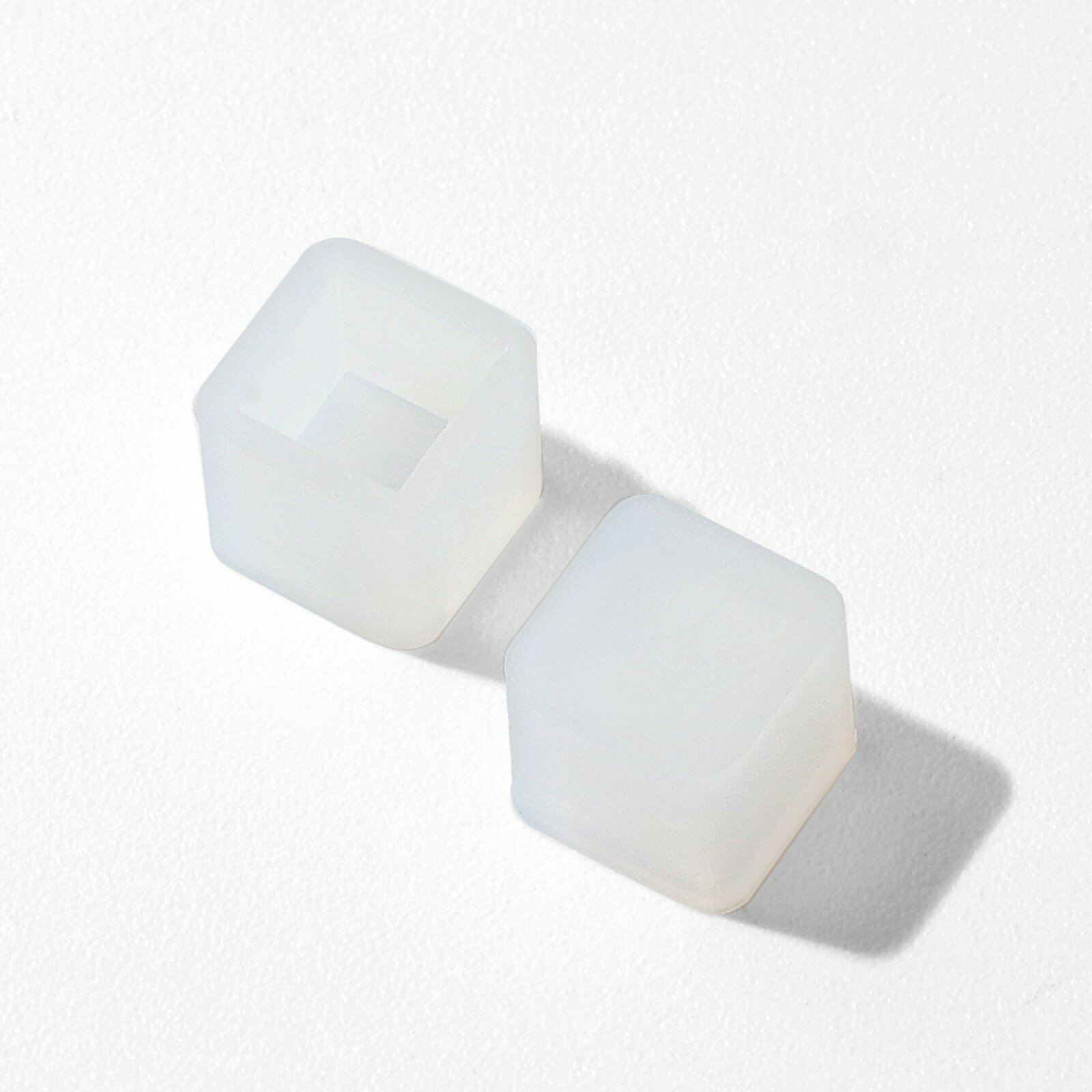 Молд Queen Fair «Кубики», для серег, силикон, прозрачный, 2 шт.