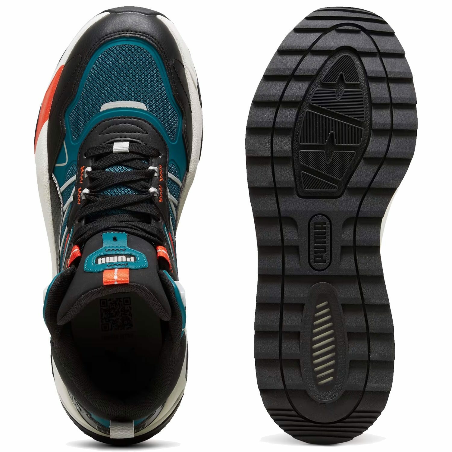 Кроссовки PUMA Trinity Mid Hybrid, размер 8 UK, белый, черный — фото 1