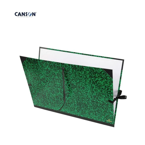 Папка для хранения работ Canson на шнурках зеленая 52х72см картон 1890₽