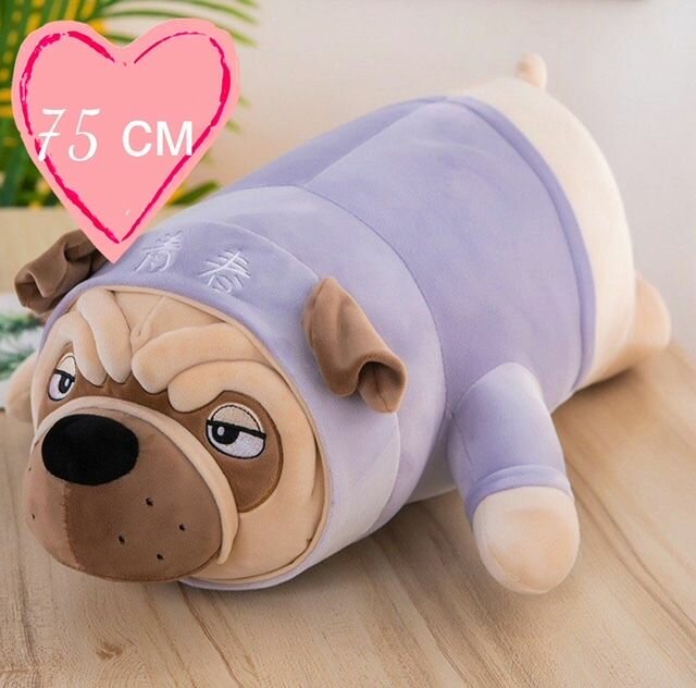 Мягкая игрушка мопс 75см большая