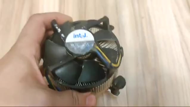 Кулер на процессор под сокет 775 intel d34223-001 большой вариант, алюминий, с рабочей машины — фото 1