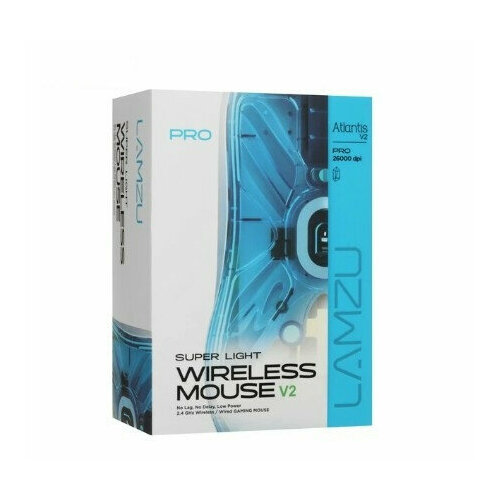 Мышь беспроводнаяпроводная LAMZU Atlantis V2 PRO Nordic MCU 1К белый 9890₽