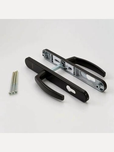 Изображение товара Ручка дверная REHAU CAMEA / нажимной гарнитур для ПВХ двери / коричневый