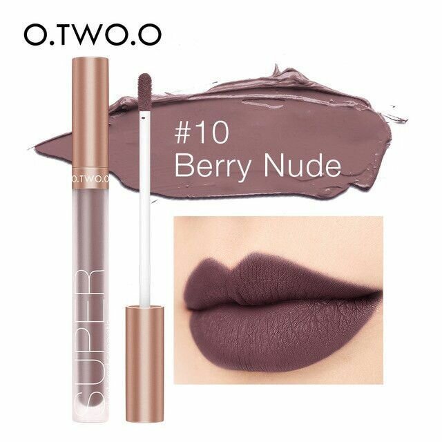 O.TWO.O, Матовый блеск для губ O. TWO. O Honey Whisper, в оттенке Berry Nude, 3 мл